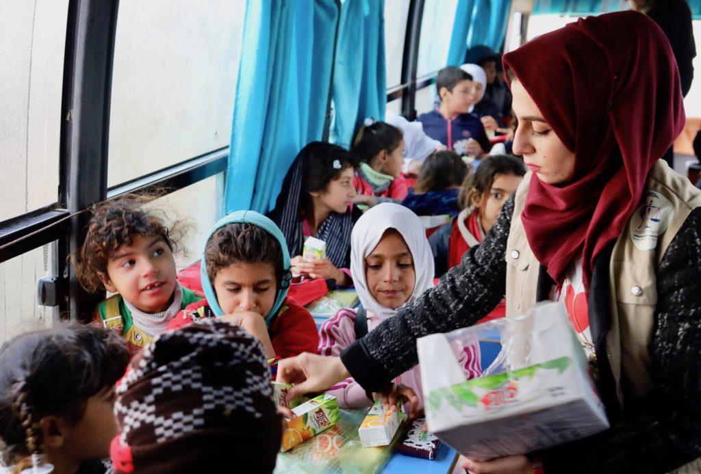 IRAQ-BAGHDAD-DISPLACED CHILDREN-MOBILE BUS SCHOOL